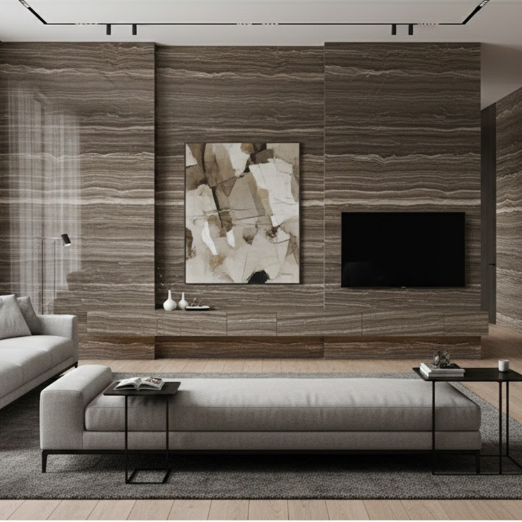 YDSTONE Luxury Natural Marble Stone Natural Wood Grain Eramosa for Wall Panel