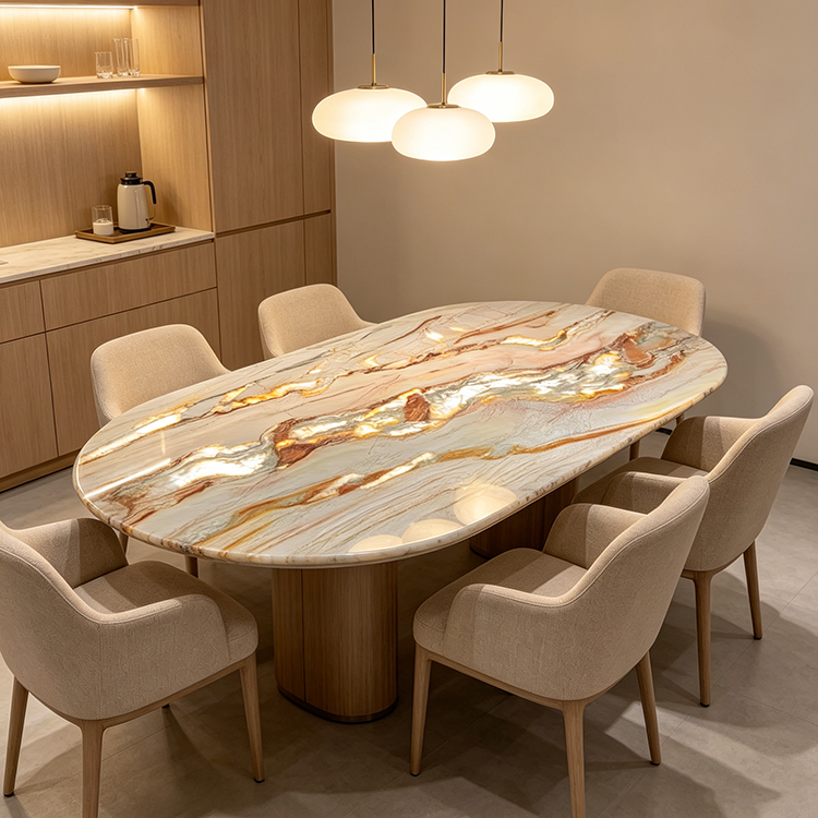 Volcano Fusion Quartz Slab Wavy Gold Impression for Countertop Vanity Top Dinning Table Livingroom