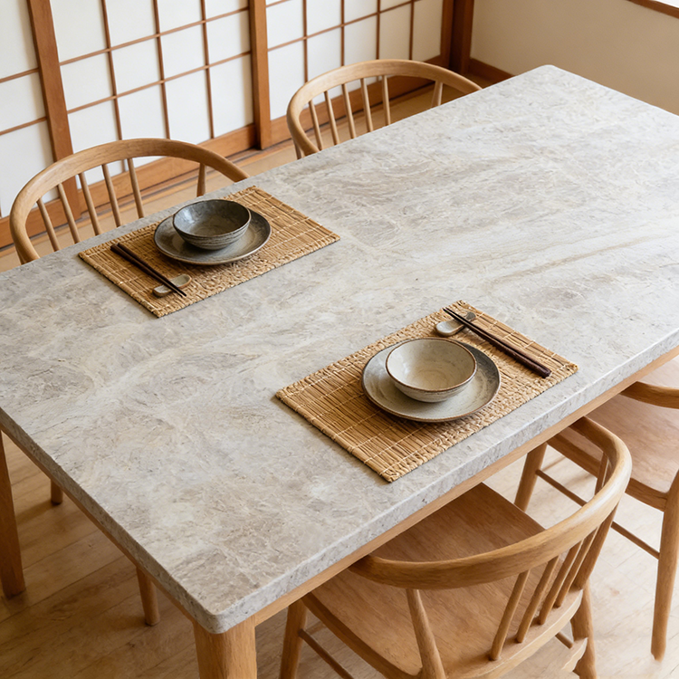 أفضل ألواح حجر برازيلي طبيعي مبيعًا من YDSTONE، لوح كوارتزيت تاج محل الأبيض، طاولات طعام