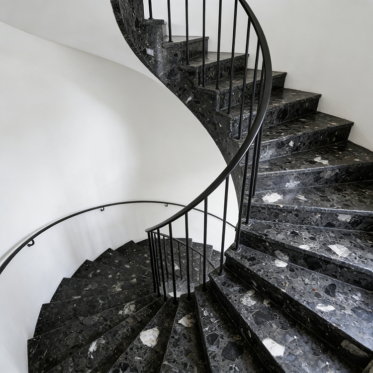 YDSTONE Modern Hangzhou Grey Artificial Marble Tiles Cut-to-Size for Villa Exterior Staircase Wall Indoor Floor Bathroom