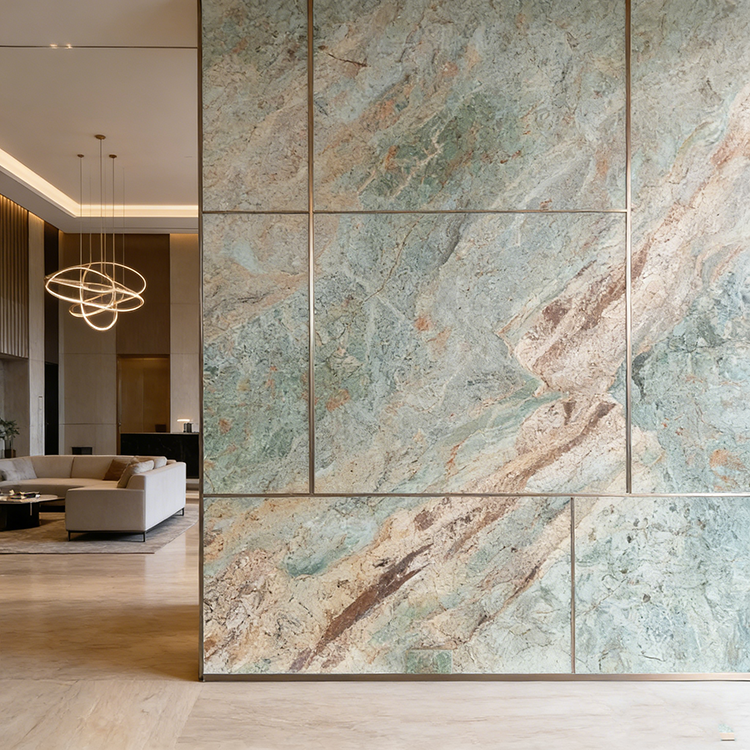 YDSTONE Customized TANZANITE GREEN Turquoise Granite Natural Stone Green Granite Green Quartzite for Wall Panel