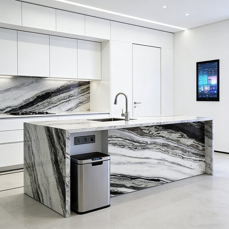 Factory Price Glacier Marble Slab Modern Polished Big Format Large Porcelain Slabs for Shower Walls