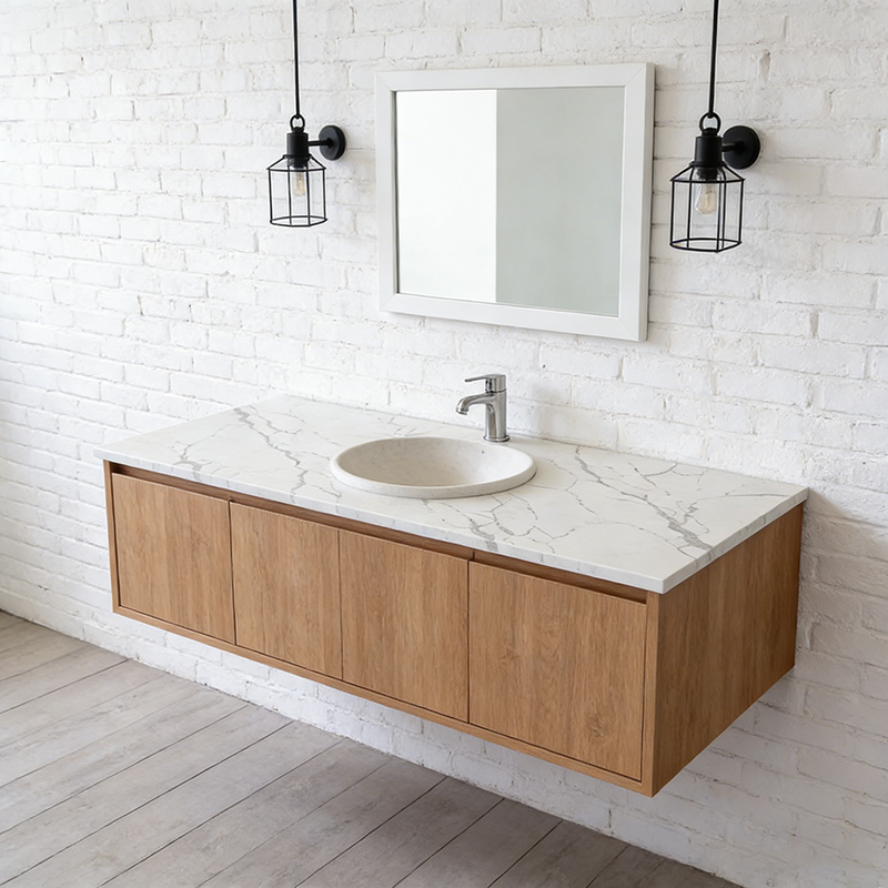 YDSTONE Modern Design Artificial Quartz Calacatta Polished Surface Engineered Quartz Slabs for Bathroom Vanity Tops