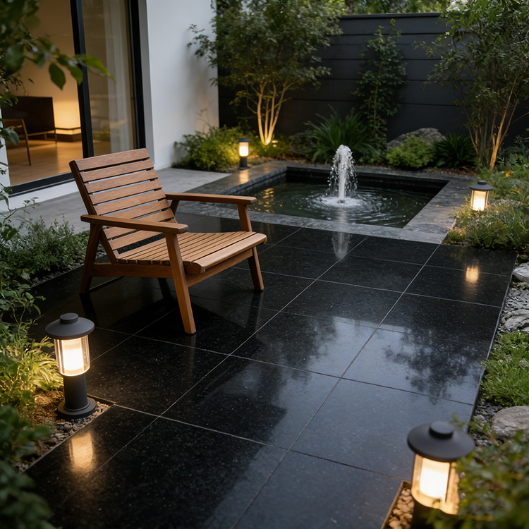 YDSTONE Modern Luxurious Black Veneered Granite Island for Restaurants Bathrooms Vanities Dining Living Room Marble Countertop