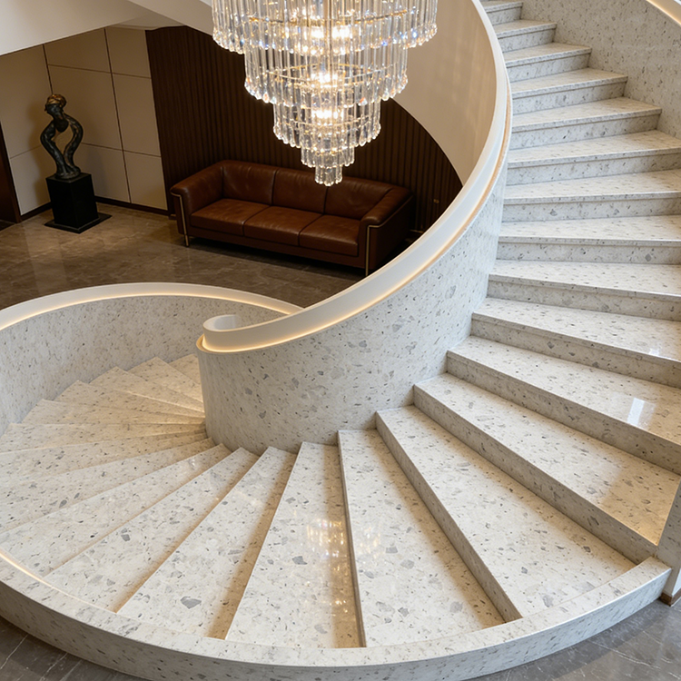 YDSTONE Pearl White Cut-to-Size  Artificial Marble Tiles for Exterior Interior Decoration-Balcony