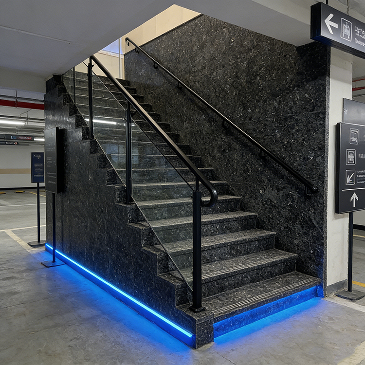 YDSTONE Modern Luxurious Black Veneered Granite Island for Restaurants Bathrooms Vanities Dining Living Room Marble Countertop