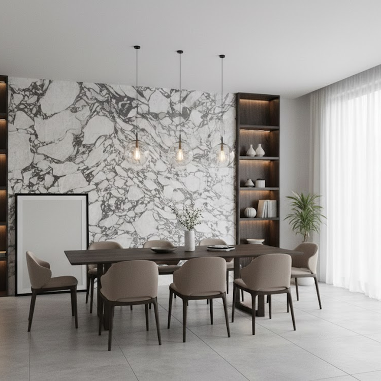 2025 Luxury Italian Calacatta Viola Marble Modern Design Polished Surface Villa Wall Panel