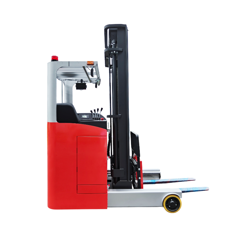 Red Seated Electric Reach Forklift