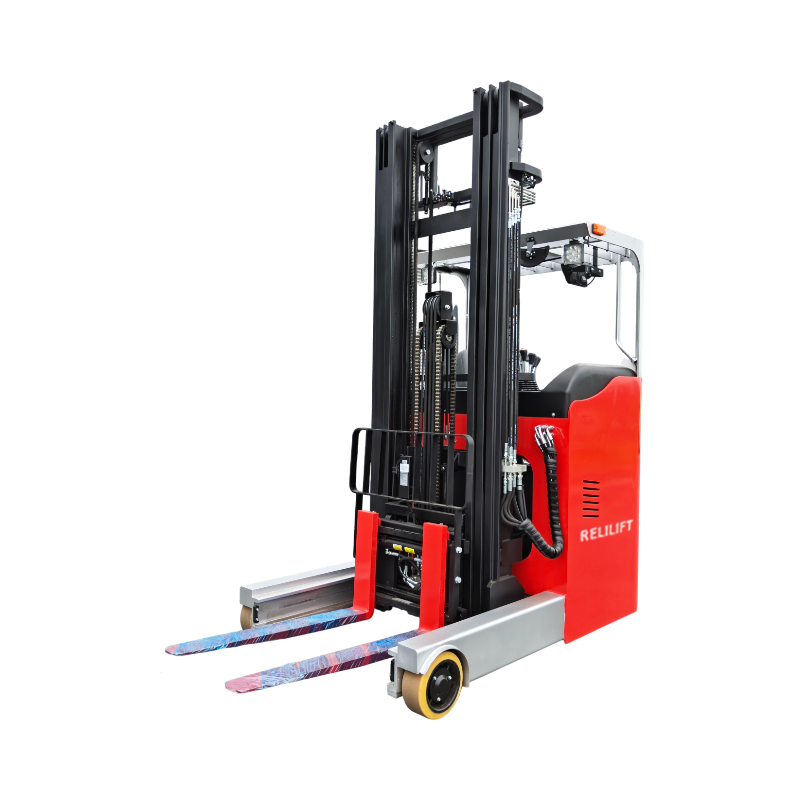 Red Seated Electric Reach Forklift