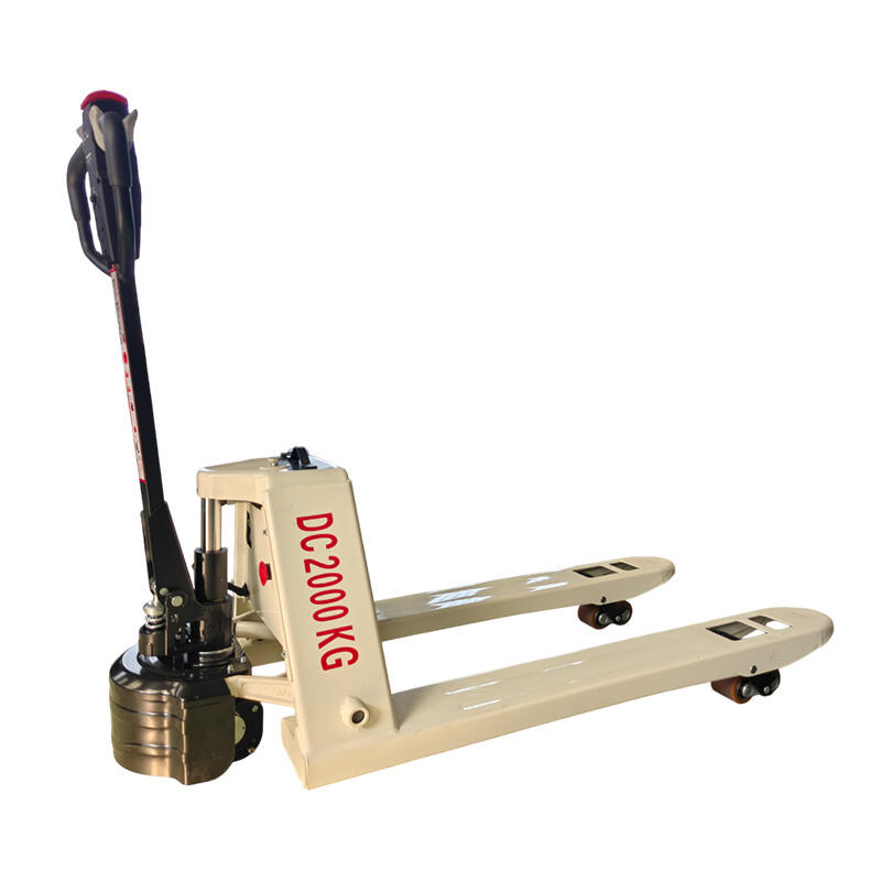 White Electric Pallet Truck