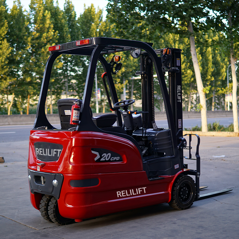 3-Wheel Red Electric Forklift