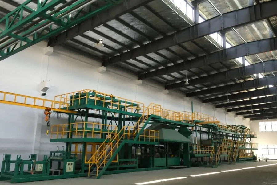 Why does a modified bitumen membrane production line need inline thickness gauging?