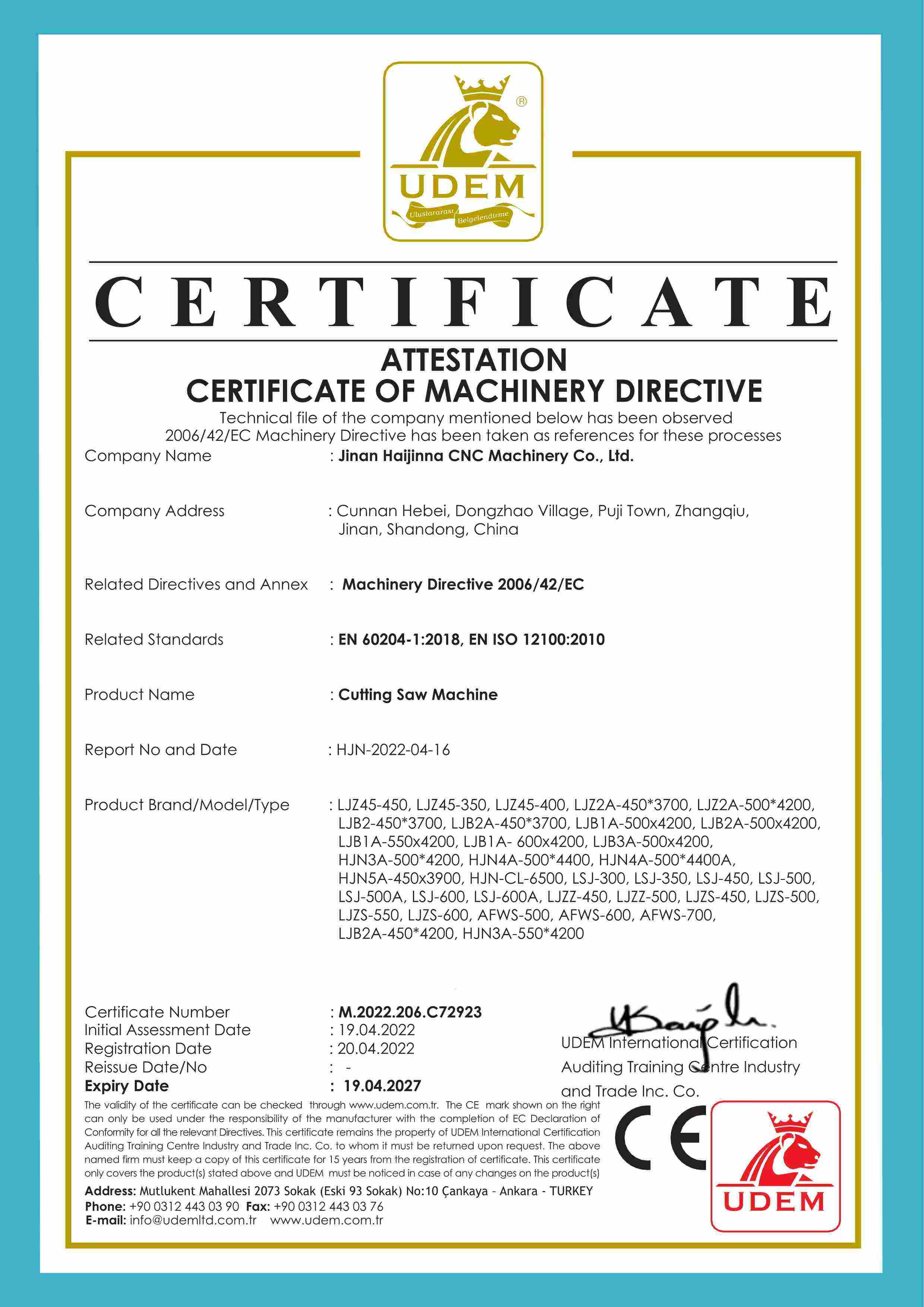 Certificate