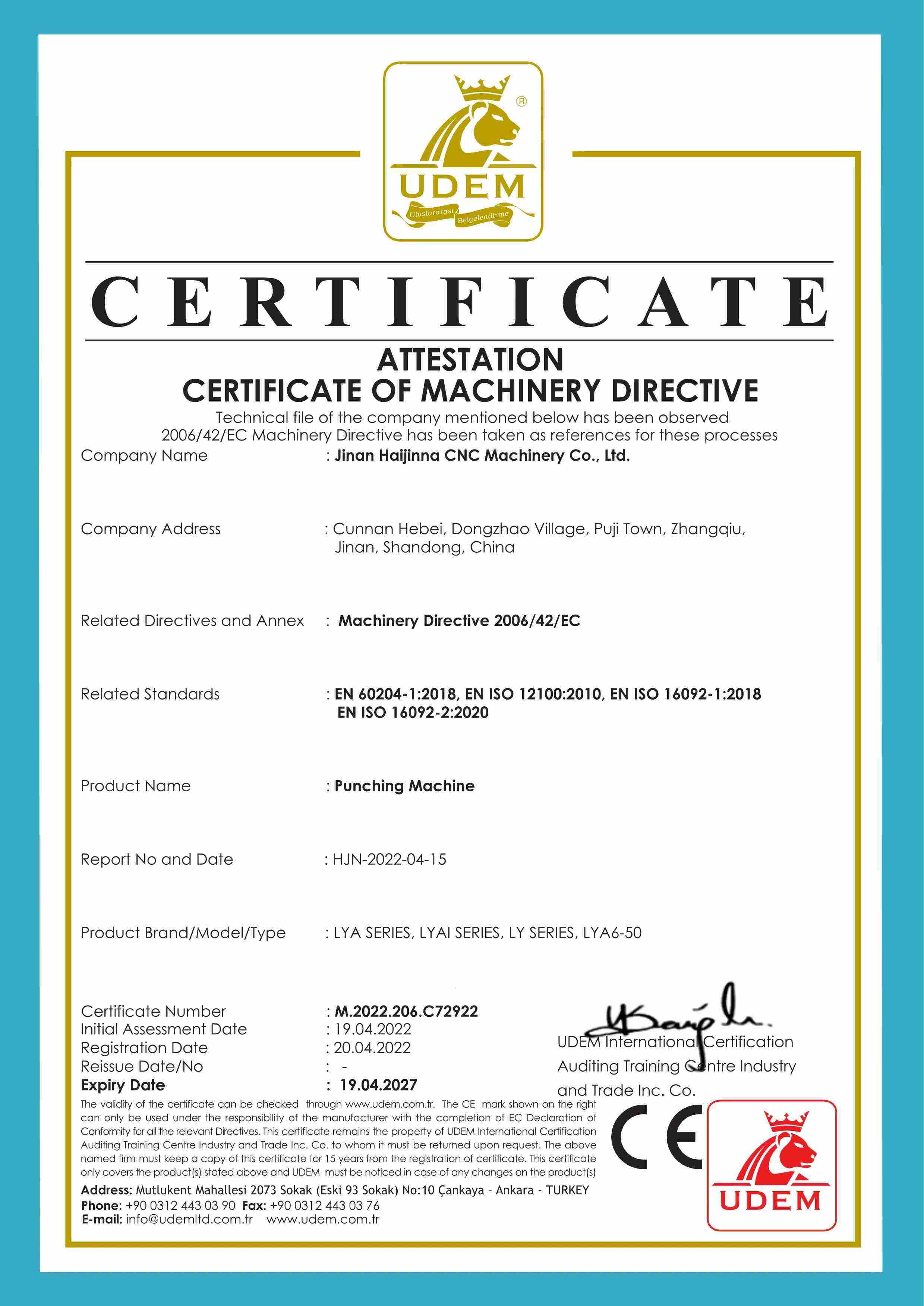 Certificate