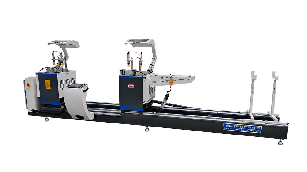 HJN5A-450×3900 CNC double head cutting machine for sliding door profile