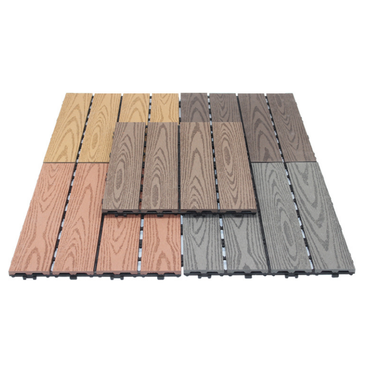 Click Install Balcony ipe 3D Wood Plastic Composite Decking