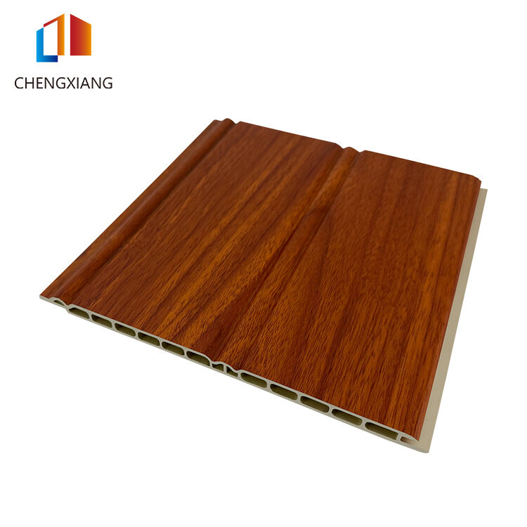 Eco friendly fireproof flat wpc wall panel for wall and ceiling deccor, 195mm*9.0mm