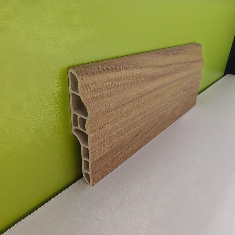 70mm PVC Wood Baseboard Brown Colors Skirting Board 70mm 2.75 Inch