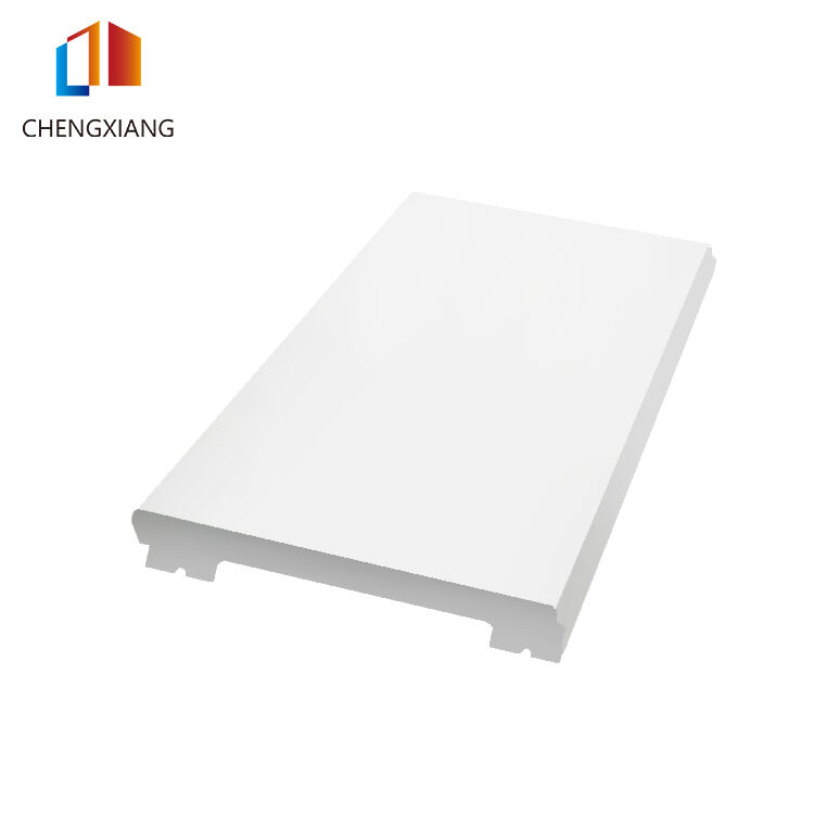 White Primed Waterproof PS Baseboard Skirting Board, 100mm*12mm