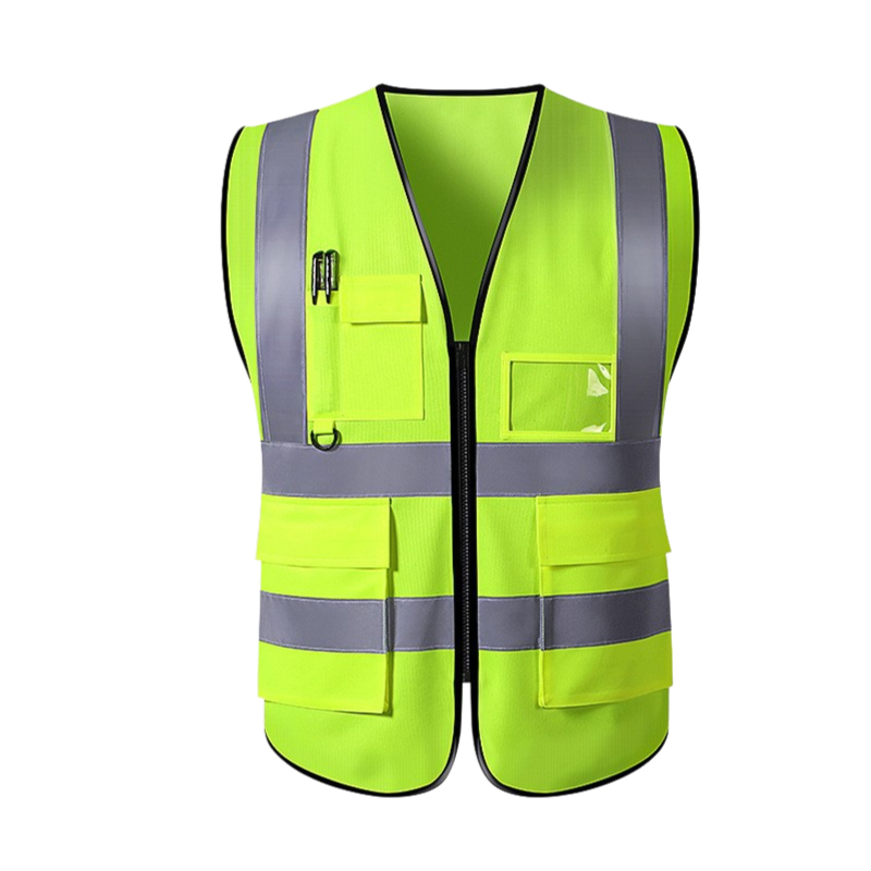 Pro-Series Multi-Pocket Safety Vest: High Visibility Construction & Utility Workwear