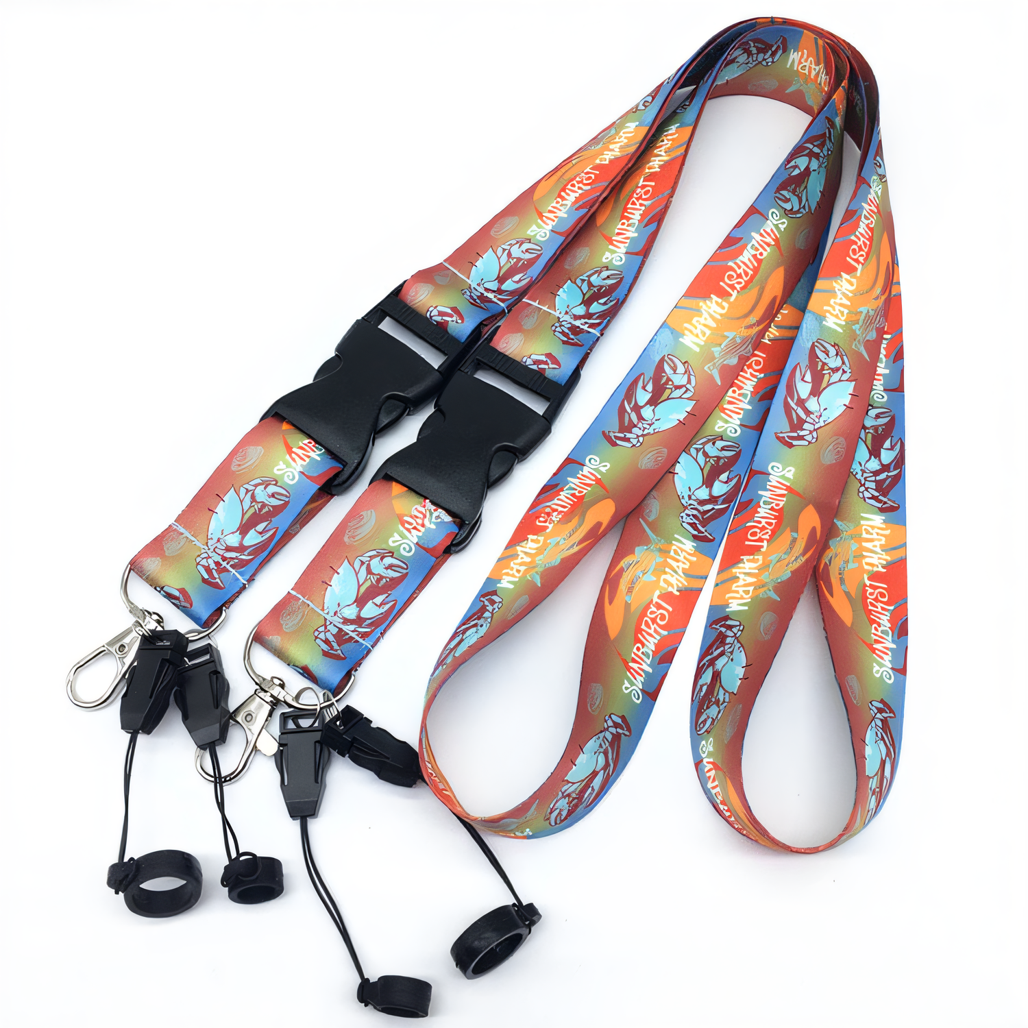 Lanyard with silicone ring holder