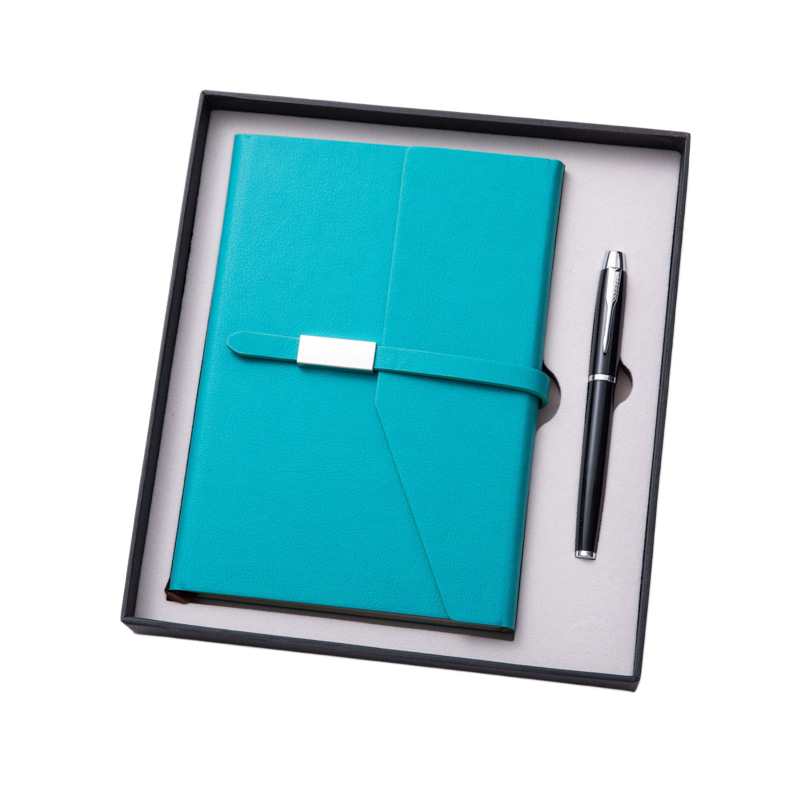 Custom A5 PU Leather Notebook & Pen Gift Set