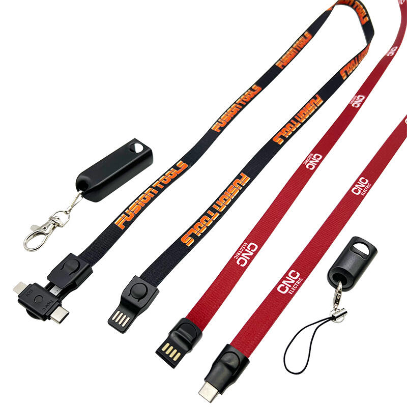 3-In-1 Charging Cable Lanyard 
