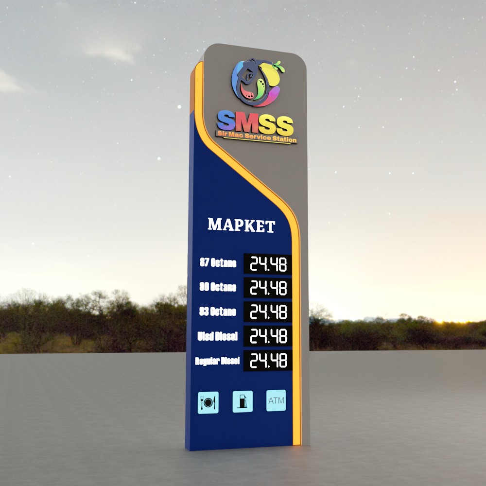 ¿Cómo deben dividir el espacio los establecimientos multi-marca en las señales compartidas de las estaciones de servicio?