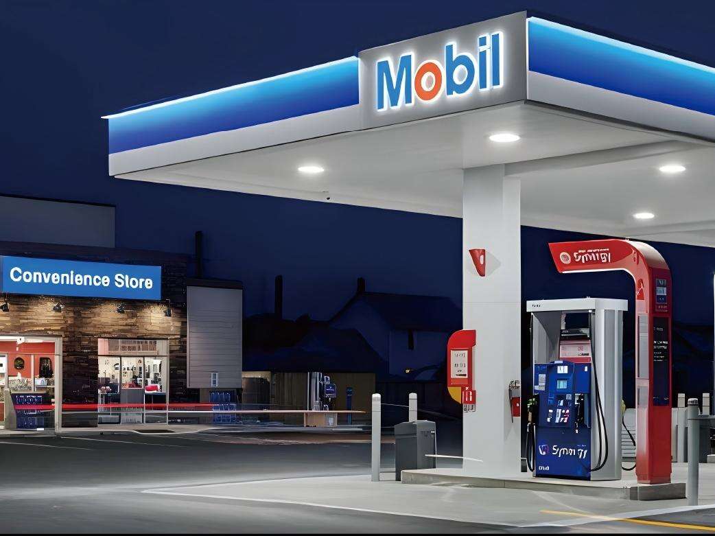 Mobil Neft Doldurma Stansiyası Pylon İşarəsi Layihəsi