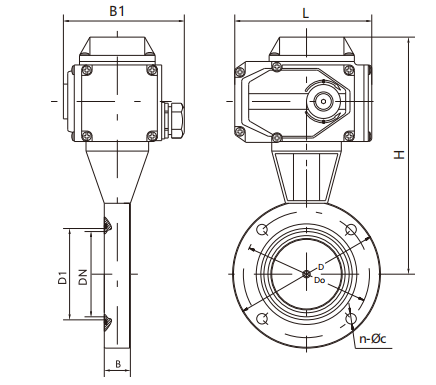 Pneuatic JB919 Type ButtPneumatic JB919 Type Butterfly Valve