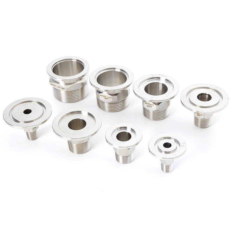 SS304/SS316L Vacuum Hex Fitting  Male Adapter  PT/NPT Thread KF16-KF50x1/8