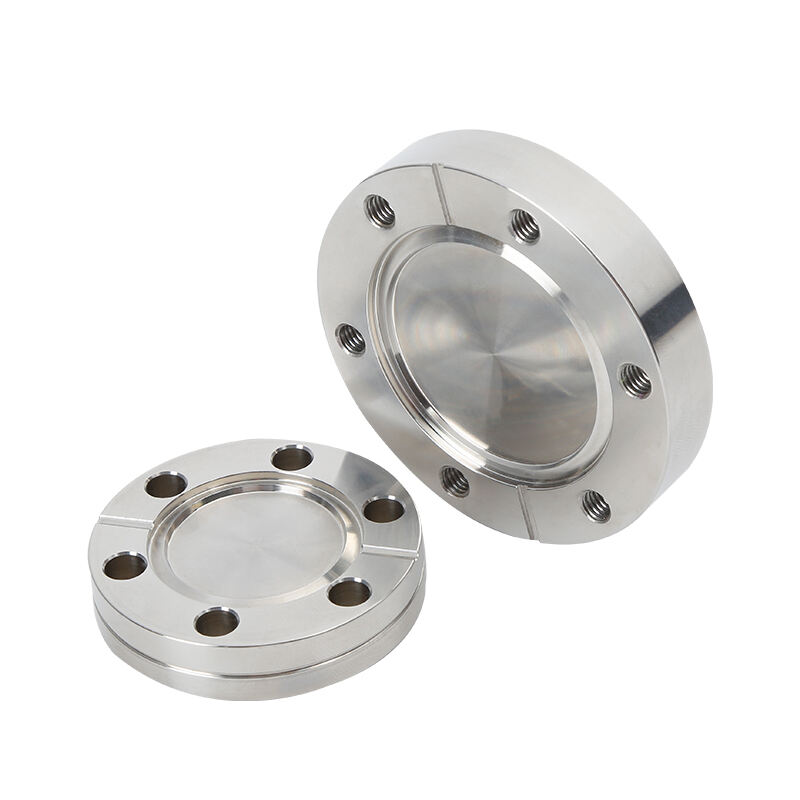 GBF01 CF Stainless Steel SS304 SS316L Vacuum Fitting CF16-CF350 Blanker Fixed High Quality Vacuum Flanges Thru Holes/Metric Thread/UNC Thread  Fitting