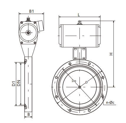 Pneuatic JB919 Type ButtPneumatic JB919 Type Butterfly Valve