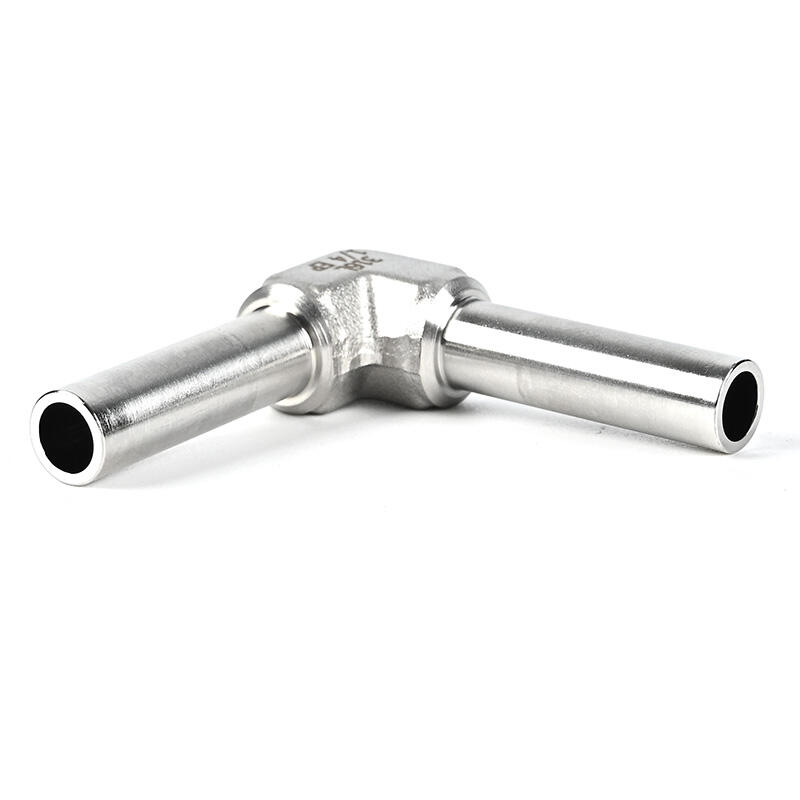 SS316L အဆင့်မြင့်သန့်စင်မှုရှိ အလျားလိုက် Elbow ချိတ်ဆက်မှုများ UHP အလိုအလျောက် Orbital Elbow စတိန်းနီးစ်သံမဏိ အလျားလိုက်ချိတ်ဆက်မှုများ အဆင့်မြင့်သန့်စင်မှုအတွက်