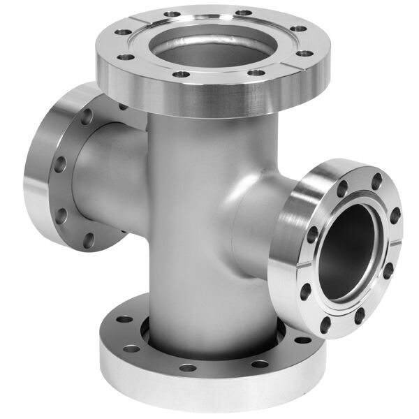 FXG41 CF 4-Way Cross SS304 SS316L Stainless Steel Rotatable CF16-CF100 High Vacuum Rotatable/Fixed Flange Fitting Thru Holes 3/4