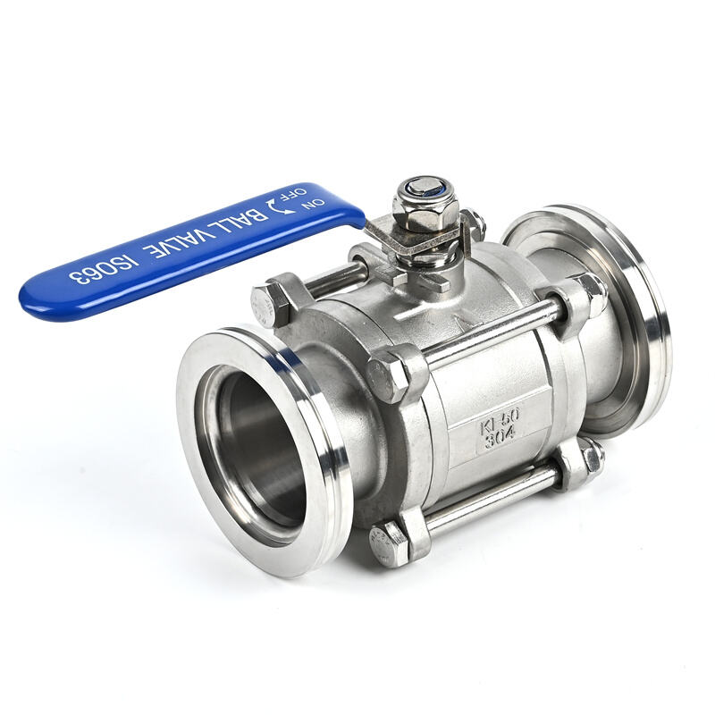 VFK02RH Stainless Steel Three-piece Vacuum Flange Ball Valve NW63-100 SS304/SS316L Reduced Diameter ISO63-ISO100 Flange Valve