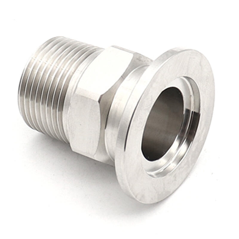 FLM SS304/SS316L Stainless Steel Vacuum Hex Fitting PT/NPT Thread KF16-KF50x1/8