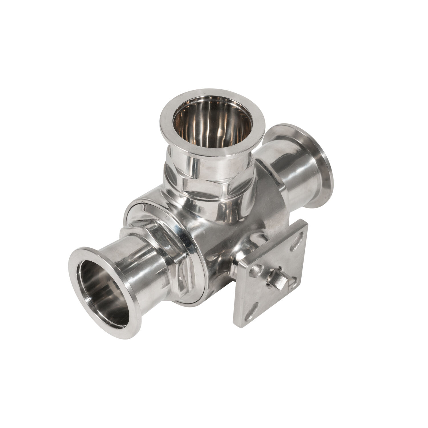 VFK02 KF 3-Pieces Ball Valve NW16-NW50 Vacuum Flange KF/NW Manual Pneumatic Ball Valves With a platform KF16/KF25/KF40/KF50