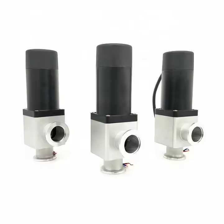 VZL01DC Electromagnetic Ange Valve Aluminum Body 90 degree L Type High Vacuum KF16/KF25/KF40/KF50 Fitting NW25/NW40 Ange Valve