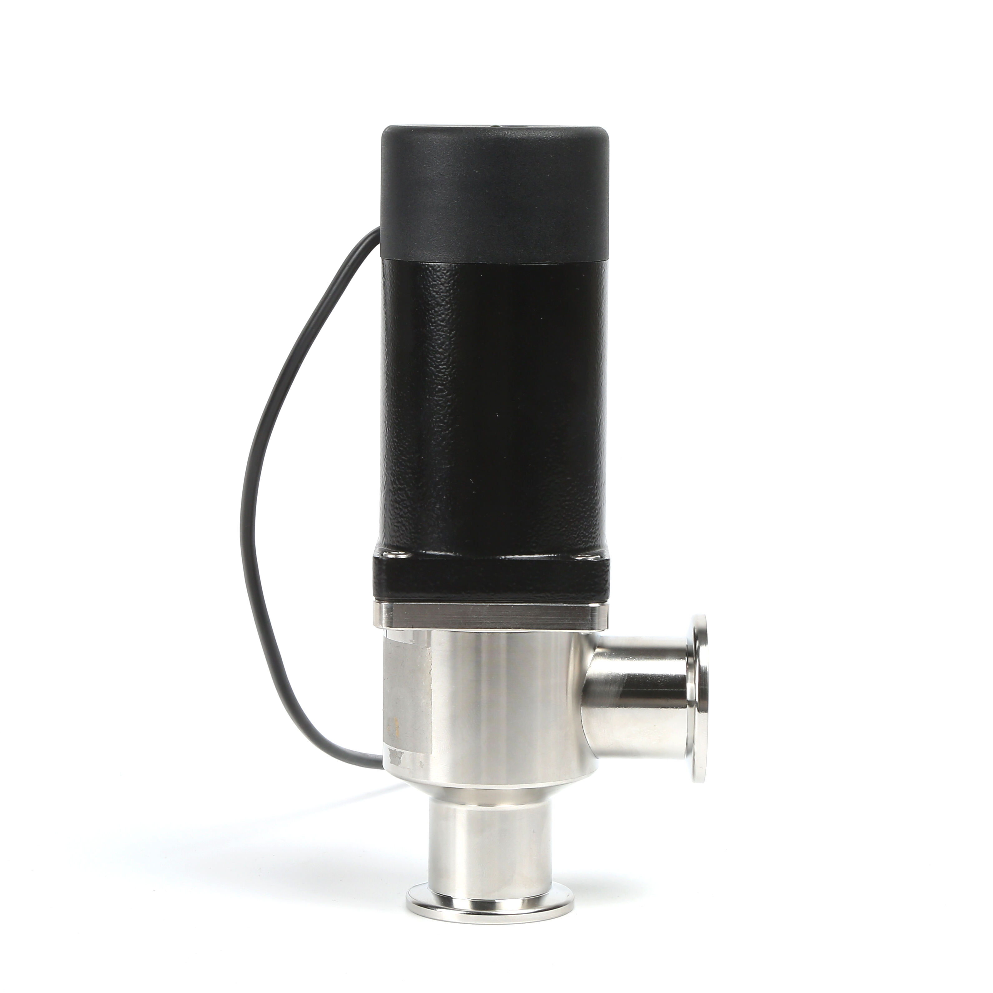 VZL01DC SS304 SS316L Electromagnetic Angle Valves NW16-50 Vacuum Stainless Steel Body KF16/25/40/50 Fitting 90 Degree L Type Electric Gas