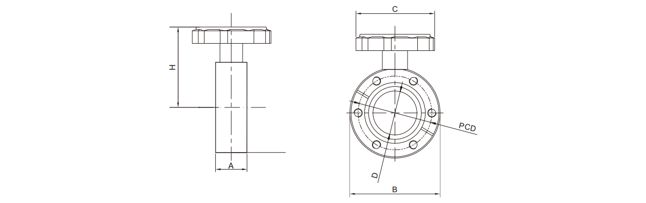 cf35 high vacuum ss316l ss304 stainless steel butterfly valve manually operated swivel valve plate with fkm seal high quality vacuum butterfly valve -1