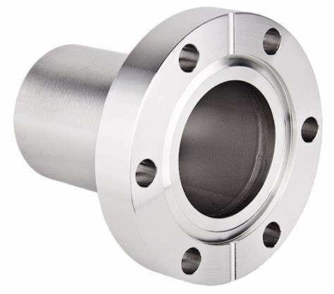 FLW61 CF Half Nipple SS304 SS316L Stainless Steel Tapped and Through Holes CF16-CF250 Fixed High Vacuum Fitting 1/2