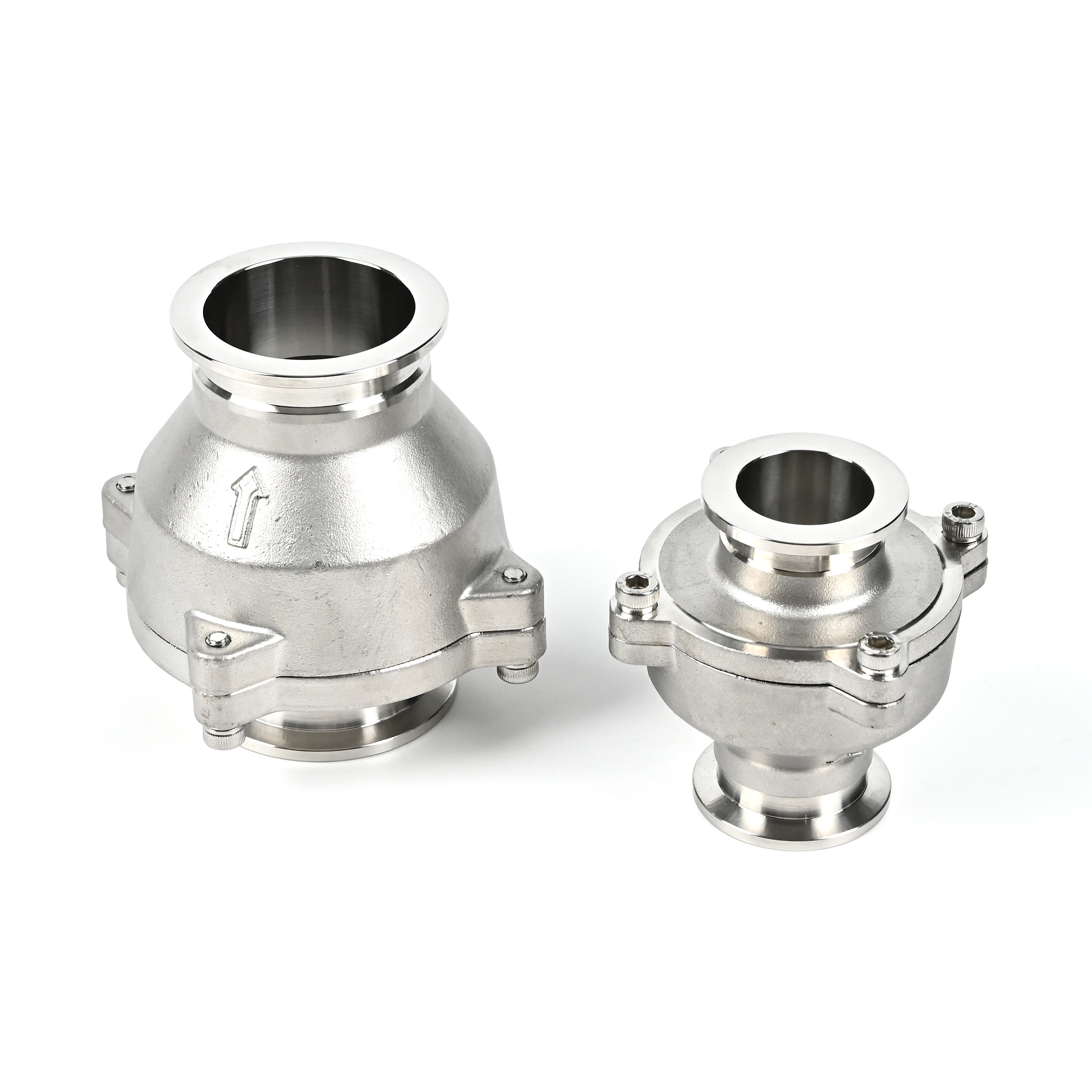 VCK03 KF Check Valve Oen-Way NW16-50 Non-Return Vacuum Valve KF16-KF50 SS304/SS316 Stainless Steel PTFE Plate Manual Pressure-Free Start for Gas