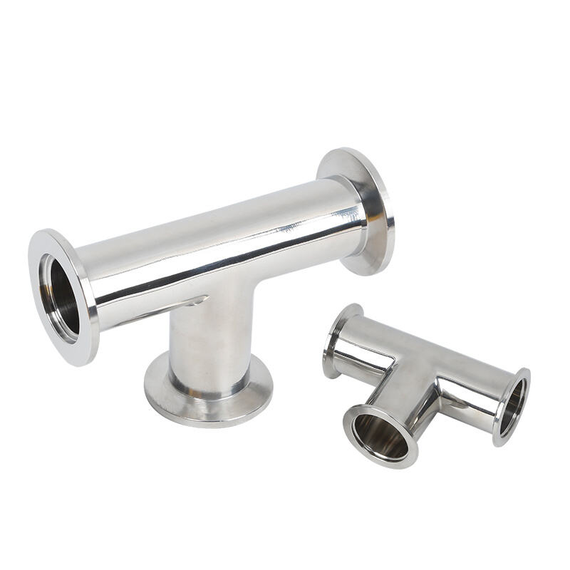 FTK81 SS304/SS316L Vacuum Fittings NW/KF Stainless Steel 3-Way NW16-NW50 Equal Tee KF16/KF25/KF40 Flanges