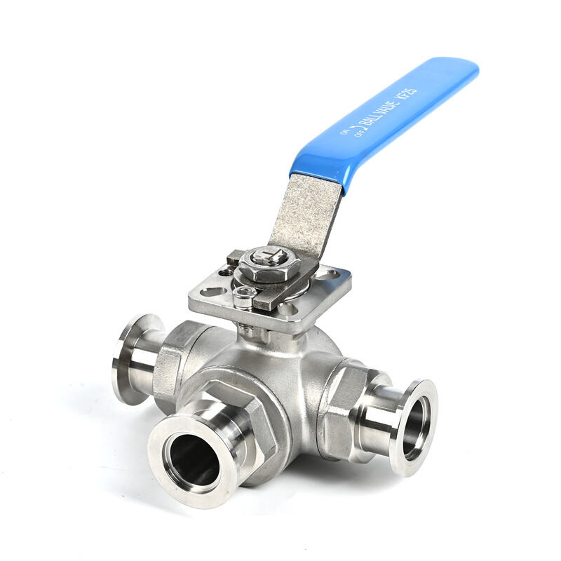 VTK81FP1 Three-way Vacuum Ball Valve  Socket Welded SS304/SS316L Stainless Steel Flange ISO63-ISO100 High Platform High Quality 3-Way Ball Valve NW63/NW80/NW100