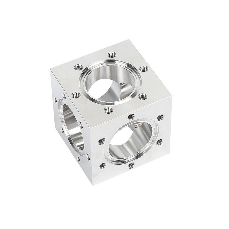 GCU01 SS304/SS316L Stainless Steel UHV Ultra CF16-CF200 High Vacuum CF 6-Way Cube Machined From Solid Cube Material-No Welds Ultra High Quality Pipe Fittings Flange