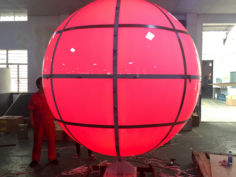 BIG sphere lighting customized colourful led light box   