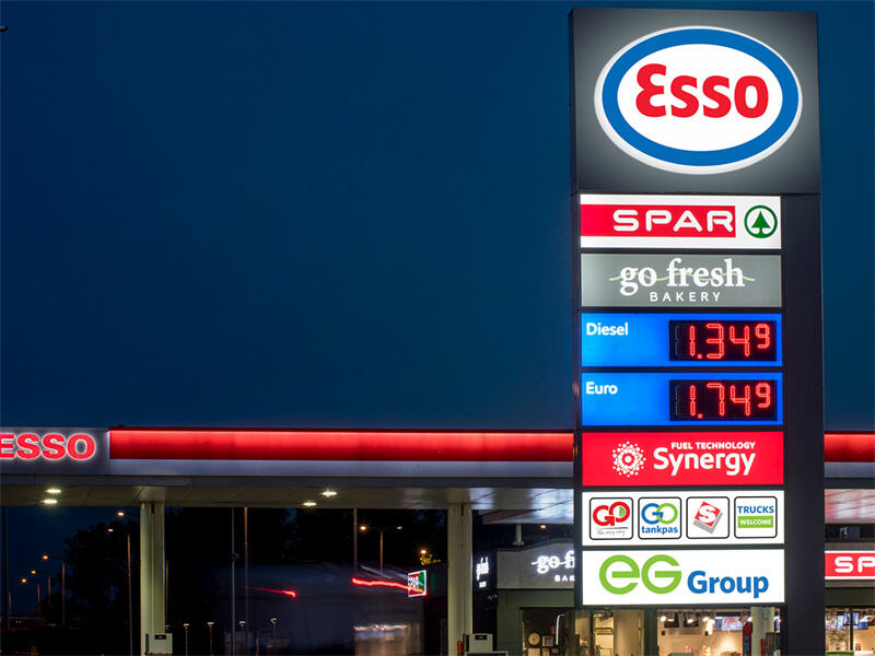 Esso Gas Station Logo Sign