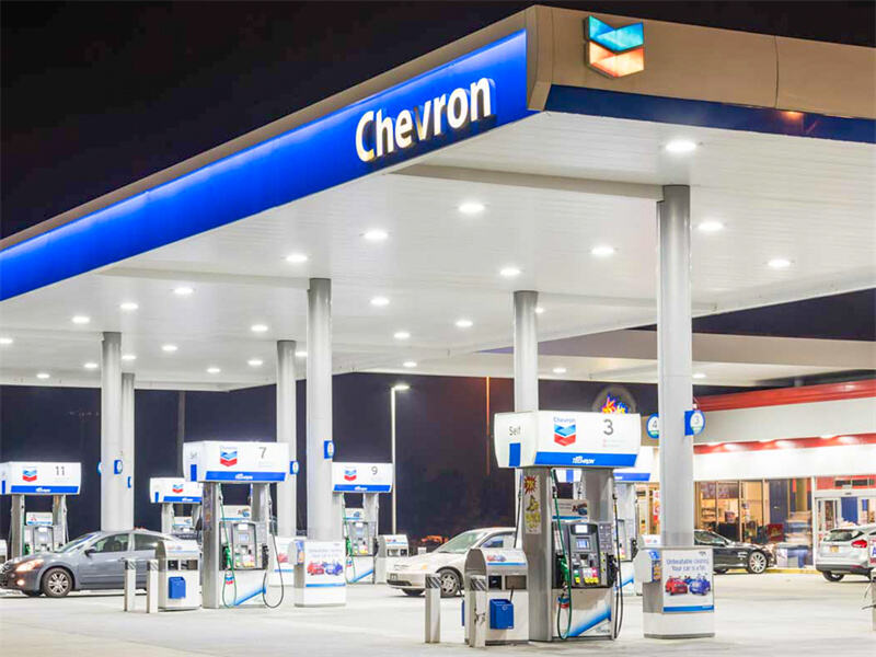 Chevron Gas Station Sign