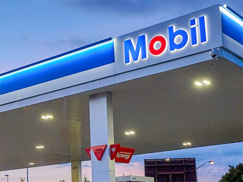 Mobil Gas Station Sign